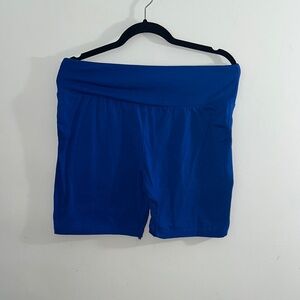 Royal blue spandex shorts